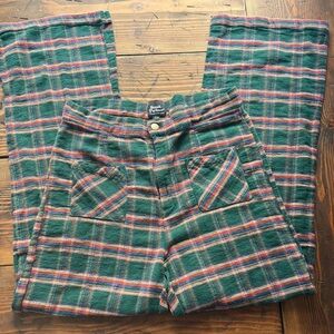 Smak Parlour Green Plaid Pants